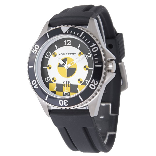 Personalised Crash Test Markers Graphics Watch (Angled)