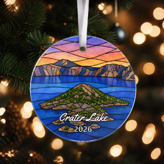 Personalised Crater Lake National Park Acrylic Orn Ornament