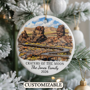 Personalised Craters of the Moon National Monument Ceramic Ornament