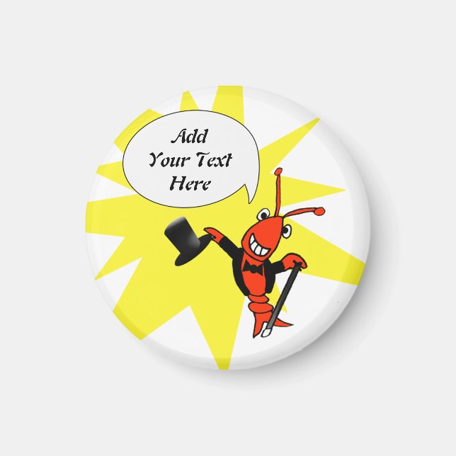 Personalised Crawfish/Lobster Tuxedo Magnet (Front)