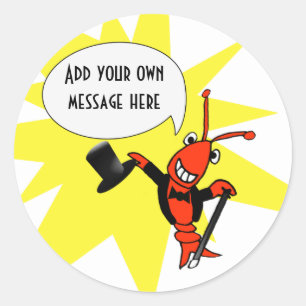 Personalised Crawfish/Lobster Tuxedo Sticker