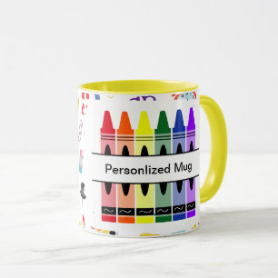 Personalised Crayon Back To School Mug