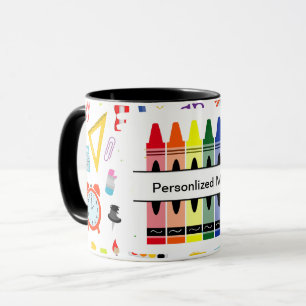 Personalised Crayon Back To School Mug