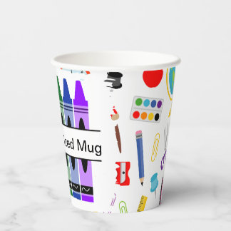 Personalised Crayon Back To School Paper Cups