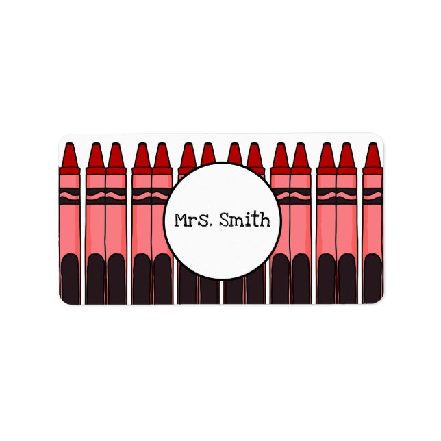 Personalised Crayon Labels (Front)