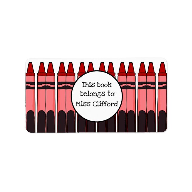 Personalised Crayon Labels (Front)