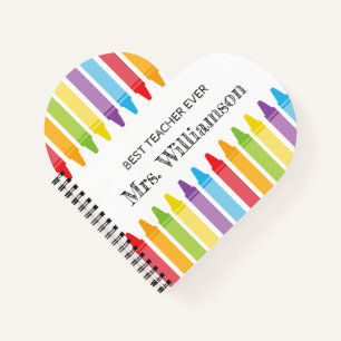 Personalised Crayons Teacher Appreciation gifts Notebook