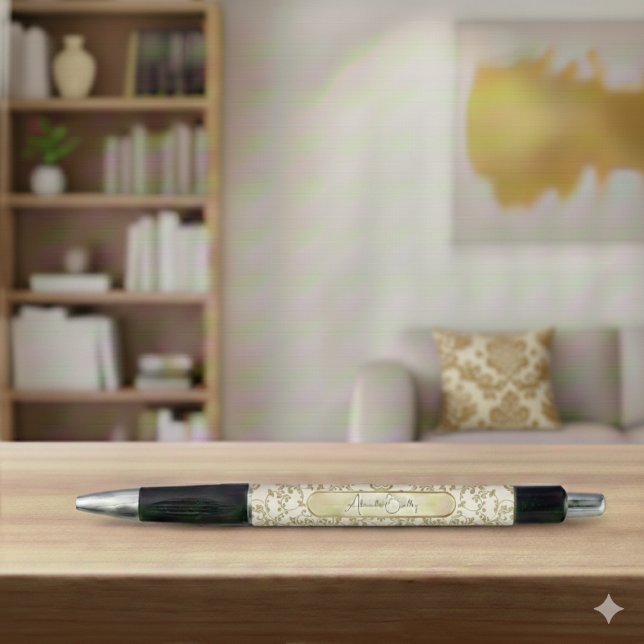 Personalised Cream Gold Rococo Filigree (Creator Uploaded)