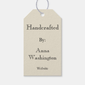Personalised Cream Handcrafted Tag