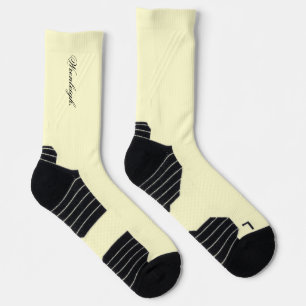 Personalised Cream Socks Custom Name Fashion Gift