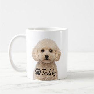 Personalised Cream Toy Poodle Portrait Dog Mug