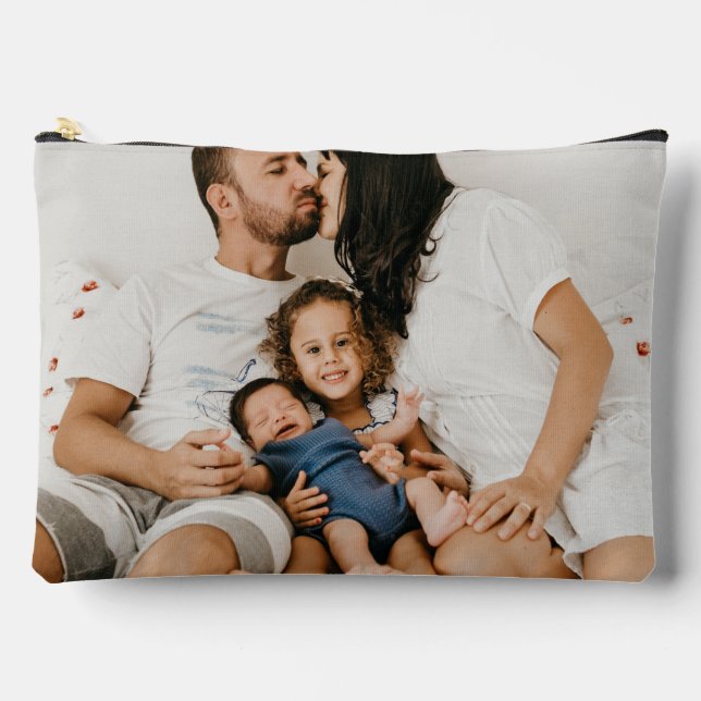 Personalised Create Your Own Custom Family Photo  Accessory Pouch (Front)