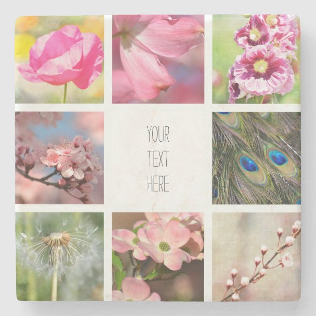 Personalised Create Your Own Photo Collage     Stone Coaster (Front)