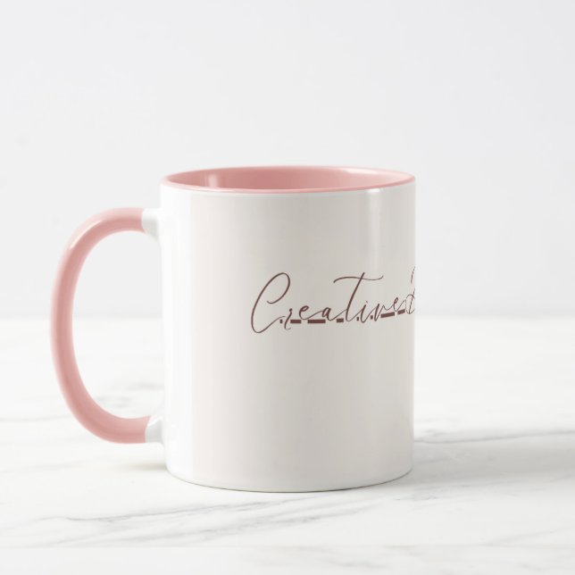 Personalised Creative Brain Mug - Pink Interior Co (Left)