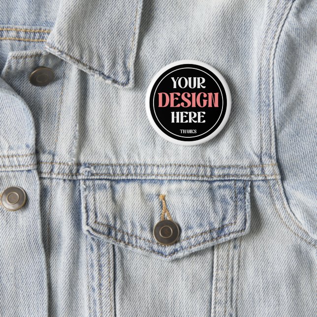 Personalised, creative, elegant & timeless 6 cm round badge (In Situ)