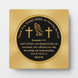 Personalised, Creative Pastor Appreciation Gifts Plaque