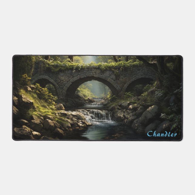 Personalised Creek in the Forest Desk Mat  (Front)