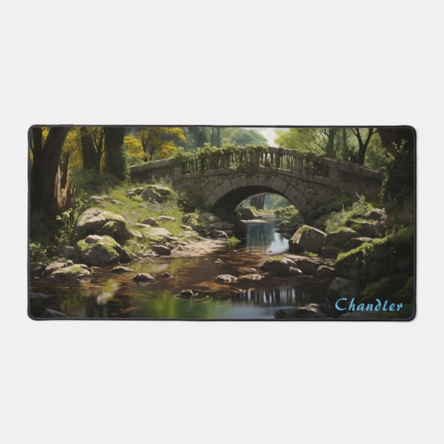 Personalised Creek in the Forest Desk Mat  (Front)
