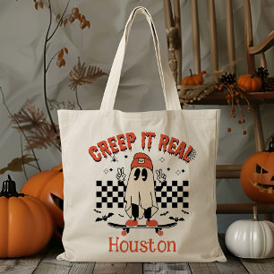 Personalised Creep It Real Trick Or Treat Candy Tote Bag