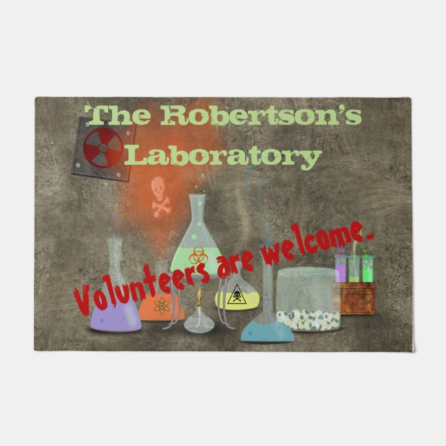 Personalised Creepy Lab Doormat (Front)