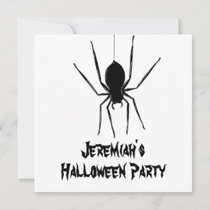 Personalised Creepy Spiders Halloween Invitation