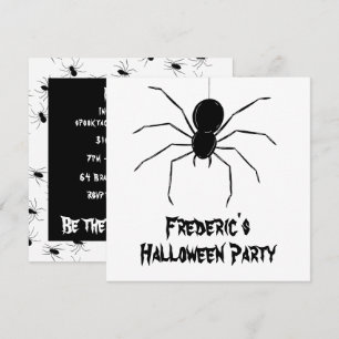 Personalised Creepy Spiders Halloween Invitation