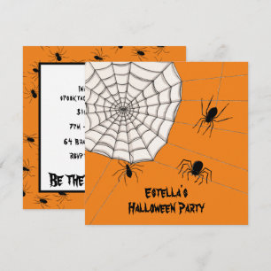 Personalised Creepy Spiders Halloween Invitation