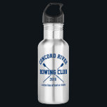 Personalised Crew Rowing Logo Oars Team Name Year 532 Ml Water Bottle<br><div class="desc">Personalised Crew Rowing team design featuring crossed oars and your custom text. Add your club name, year and extra line of custom text (coach's name, rower's name, event, etc.) ON some items you can change the background colour by clicking on "customise it" and then the small eye dropper. Makes a...</div>