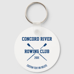 Personalised Crew Rowing Logo Oars Team Name Year Key Ring