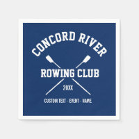 Personalised Crew Rowing Logo Oars Team Name Year