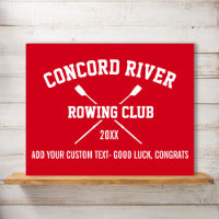 Personalised Crew Rowing Logo Oars Team Name Year