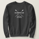 Personalised Crew Rowing Logo Oars Team Name Year Sweatshirt<br><div class="desc">Personalised Crew Rowing team sweatshirt featuring crossed oars and 3 lines of custom text. Add your club name, year and extra line of custom text (coach's name, rower's name, event, etc.) Makes a thoughtful end of season keepsake, coach's gift or team fundraiser. Check out our other custom crew gifts in...</div>