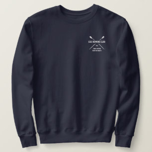 Personalised Crew Rowing Logo Oars Team Name Year Sweatshirt