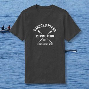 Personalised Crew Rowing Logo Oars Team Name Year T-Shirt