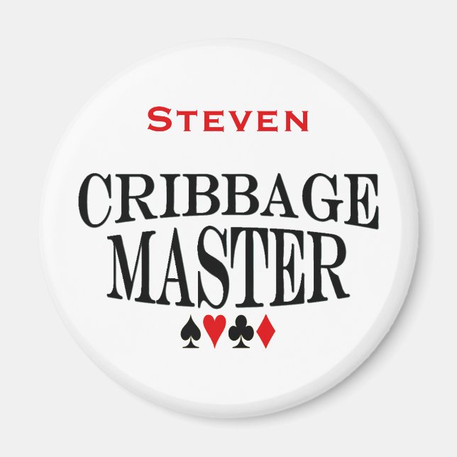 Personalised Cribbage master Magnet (Front)
