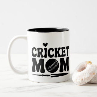 Personalised  Cricket Mum Life Photo  Two-Tone Coffee Mug