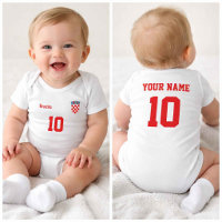 Personalised Croatia Baby Bodysuit