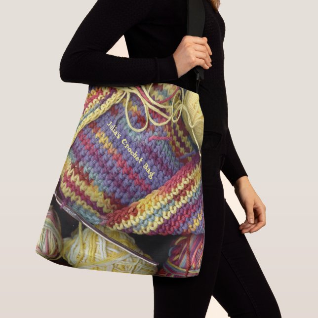 Personalised Crochet Crossbody Bag (Close Up)