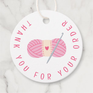 Personalised Crochet Thank You For Your Order Favour Tags