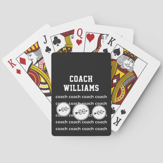 Personalised Cross Country Coach Playing Cards (Back)