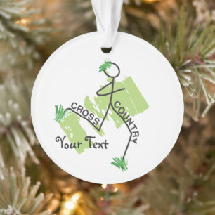 Personalised Cross Country Funny © Grass Runner Ornament