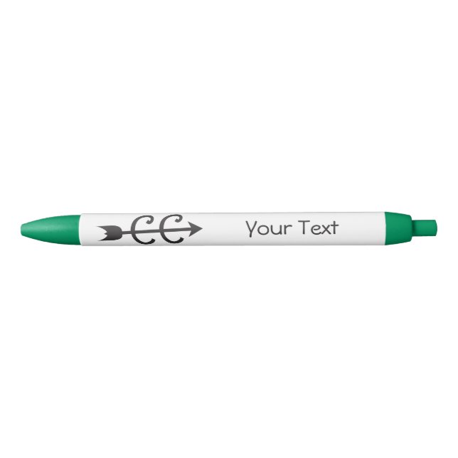 Personalised Cross Country Runner - Running Black Ink Pen (Front)