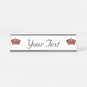 Personalised “Crown” Desk Name Plate