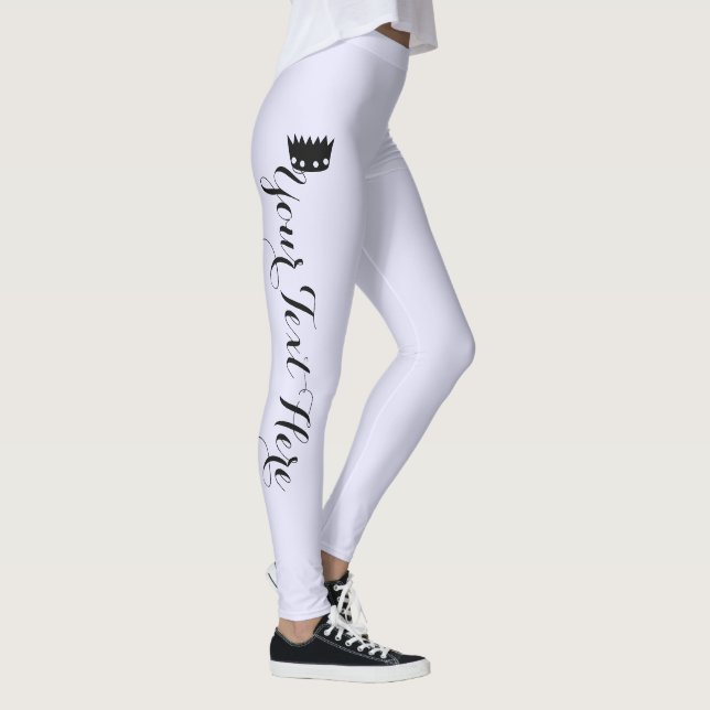Personalised Crown Lavender Leggings (Right)