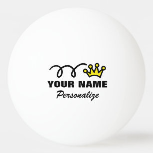 Personalised crown ping pong ball for table tennis