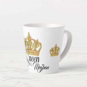 Personalised Crown Queen Latte Mug