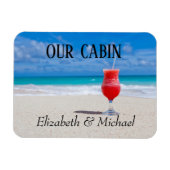 Personalised Cruise Door Beach Ocean Cocktail Magnet (Horizontal)