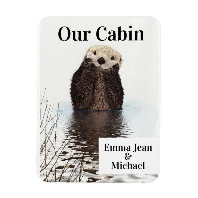 Personalised Cruise Door Cute Sea Otter Magnet (Vertical)
