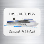 Personalised Cruise Door First time Cruisers Magnet<br><div class="desc">This design was created though digital art. It may be personalised in the area provide or customising by choosing the click to customise further option and changing the name, initials or words. You may also change the text colour and style or delete the text for an image only design. Contact...</div>