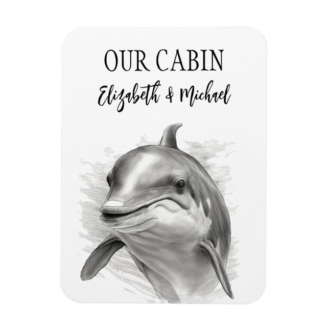 Personalised Cruise Door Sea Dolphin Magnet (Vertical)